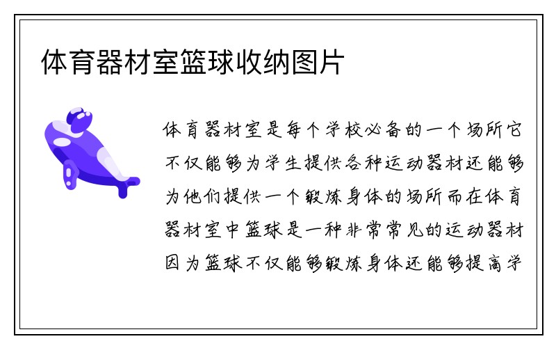 体育器材室篮球收纳图片