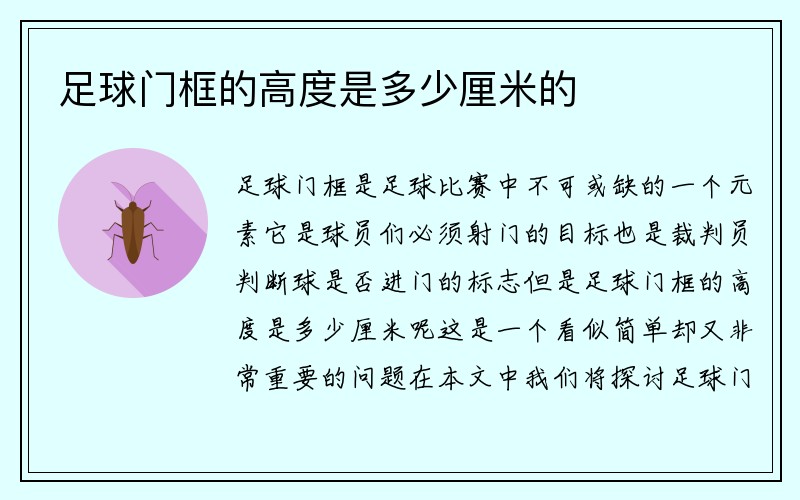 足球门框的高度是多少厘米的