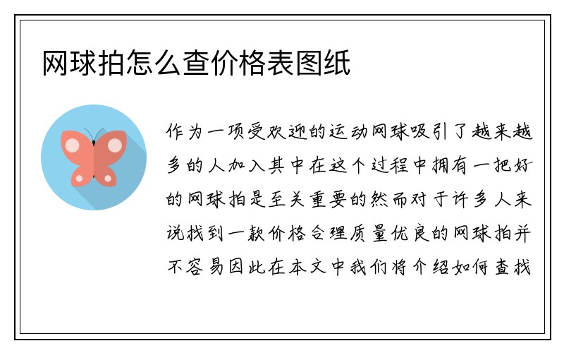 网球拍怎么查价格表图纸