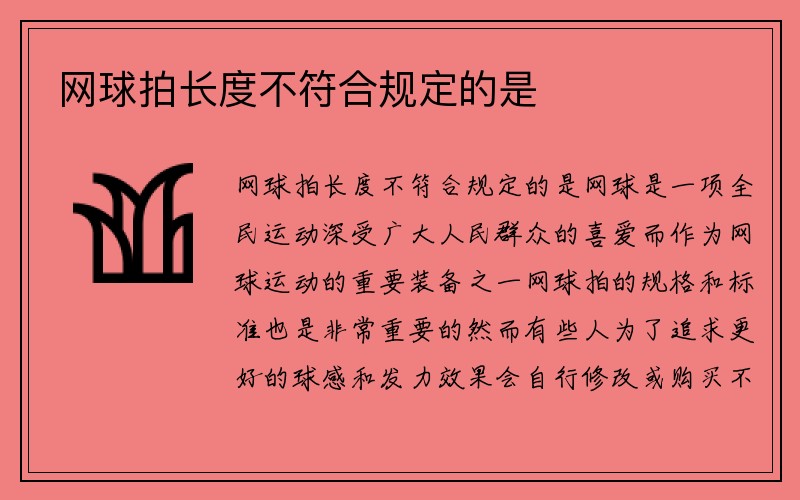 网球拍长度不符合规定的是